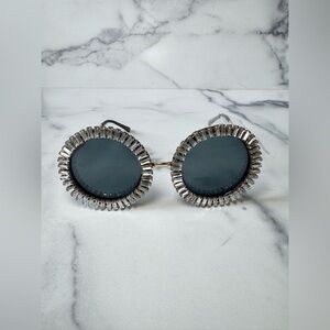 NEW Glam Rhinestone Round Festival Sunglasses